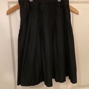 Lands end girls black pleated skirt 12